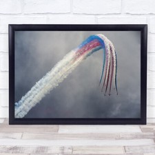 Red Arrows Action Formation Smoke Blue Swiss Flight Wall Art Print