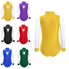 UK Kids Boys Romper Dancing Leotards Modern Unitard Show Bodysuit Jazz Dancewear