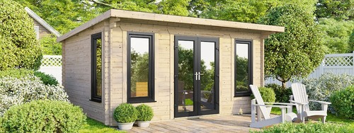 44mm cabin pent log cabins - 44mm, |
