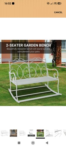 Outsunny seater metal garden - outsunny, 2