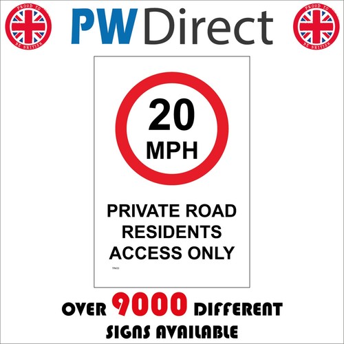 Sign mph private - mph, road