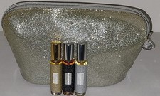 Next Sparkle Glitter Gift Set With 3 Perfumes & Silver Glitter Cosmetic Bag.
