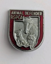 RSPCA Animal Defenders Vintage Enamel Pin Badge