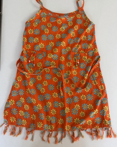 Girls orange daisy sun dress - girls,
