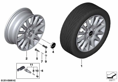 Mini genuine light alloy wheel - mini,