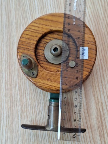 Vintage wooden fishing - wooden, reel