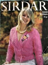 VINTAGE KNITTING PATTERN CROSSOVER BALLET CARDIGAN. BUST 32”-38”.