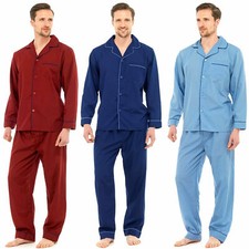 MENS PYJAMAS SETS CLASSIC PLAIN PJS NIGHTWEAR TOP BOTTOMS LOUNGE PANTS TROUSERS