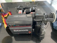 sony betamax video recorder betamovie BMC-200p with batteries and microphone