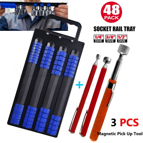 51pcs socket rail tray - tray, 1/4"