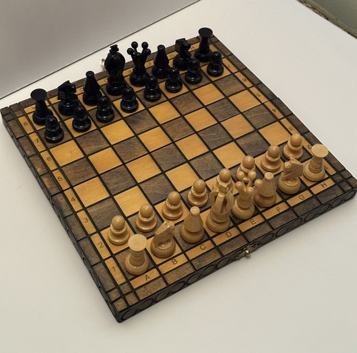 Wooden hand carved chess - wooden,