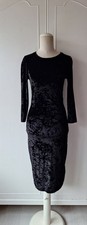 TOPSHOP Black Velvet Midi Body