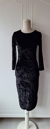 Topshop black velvet midi body - velvet,