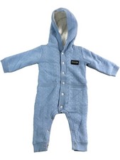 BAKER by Ted Baker Knitted Romper 3-6M Unisex Baby Blue Cotton Hooded