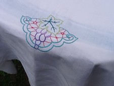 Vintage Embroidered Tablecloth