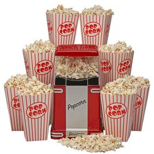 Retro Design Popcorn Maker Electric Hot Air Circulation Machine Healthy Snack