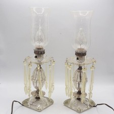 Pair Hobnail Glass Lamp