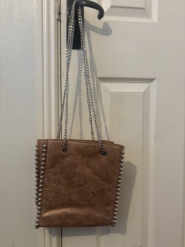 Zara pink handbag with studs - pink,