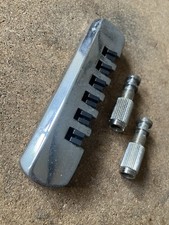 Original Schaller Germany GTM / STM Modern Stop Tailpiece Assembly, Aged Nickel