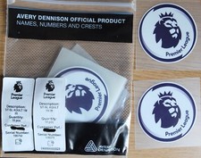 2 x Vinyl Avery Dennison 2019/2023 Premier League Shirt Sleeve Patch Arm Patches