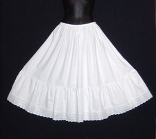 PLUS size White Cotton Petticoat Various sizes and Lengths from 23" to 40"