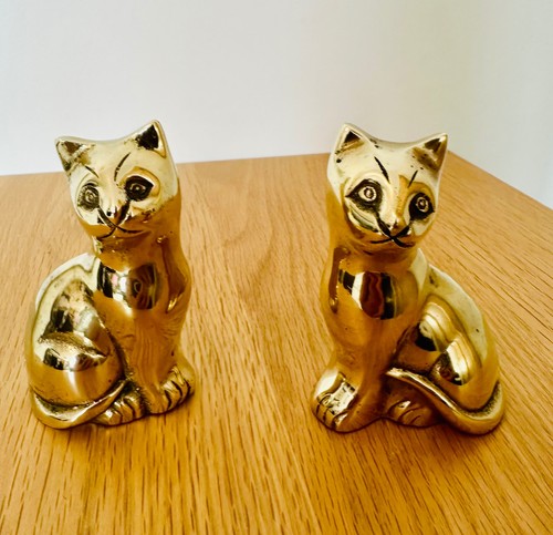 Pair lovely vintage brass - of,
