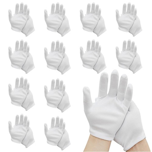 Pcs white gloves 12 - 24,