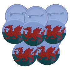 Wales Flag Badges – Pack of