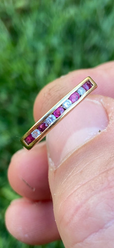 18ct gold natural ruby and - gold,