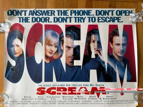 Scream british quad rare - quad,