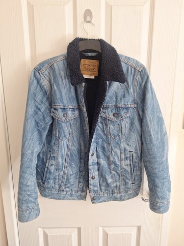 Levi denim sherpa jacket - denim,