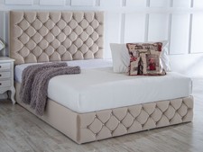 Esupasaver Beautiful Isadora Gas Lift Ottoman Storage Bed Frame Soft Velvet