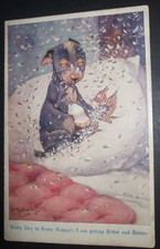 G E STUDDY Dogs Comic Sick injured dog Bandage paw getting better FEATHER PILLOW