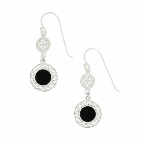 Whitby jet drop - whitby, earrings