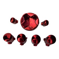 Chrome Red Custom ABXY Button Replacement Accessory Kit for Xbox 360 Controller
