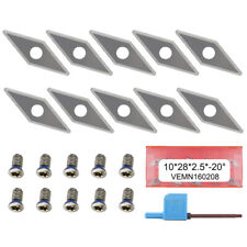 VEMN160208 Carbide Inserts Wood Turning Chisel Tips Cutter Lathe Tool Blade Set