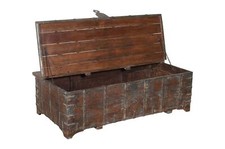 Antique Indian Teak Wood Surti Coffee Table Chest