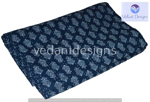 Handmade floral kantha - floral,