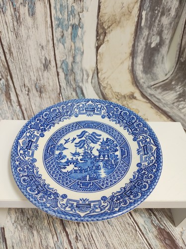 Old willow saucer plate - old,