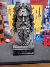 3D Printed Greek Zeus Statue – Detailed Bust Figurine – Mythology Art Display