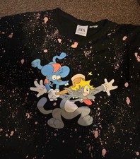 Itchy And Scratchy T Shirt The Simpsons Cartoon TV Show Merch Tee Size Medium
