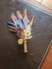 Handmade Feather Hat Pin Brooch
