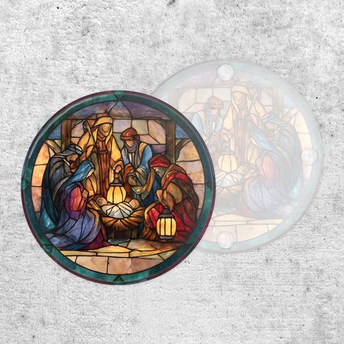 Stained glass style religious - style,