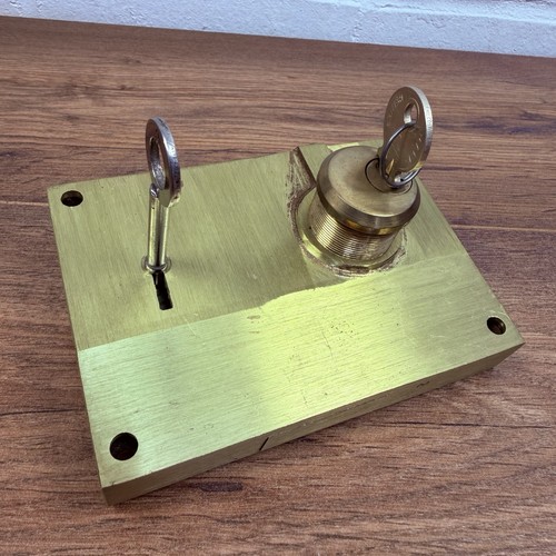 Heavy solid brass rim deadlock - heavy,
