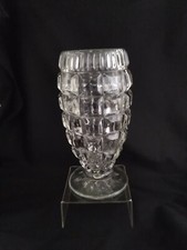 Vintage 1930's, Libochovice, Pressed Glass Vase, Reg No 796139