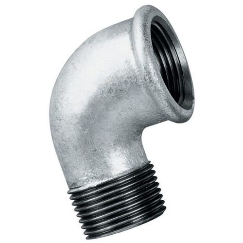 Galvanised steel elbows 90o - steel,