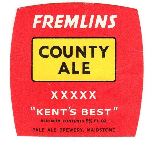 Beer label fremlins brewery - label:,