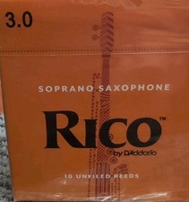 Rico RIA1030 3.0 Strength Soprano Saxophone Reeds - Pack of 10