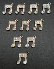 10x Silver Alloy & Rhinestone