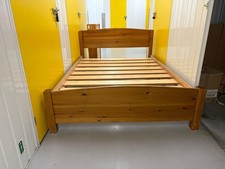 Warren Evans 4’6 Double Wooden bed Frame and Two Wooden Drawers and Mattress
